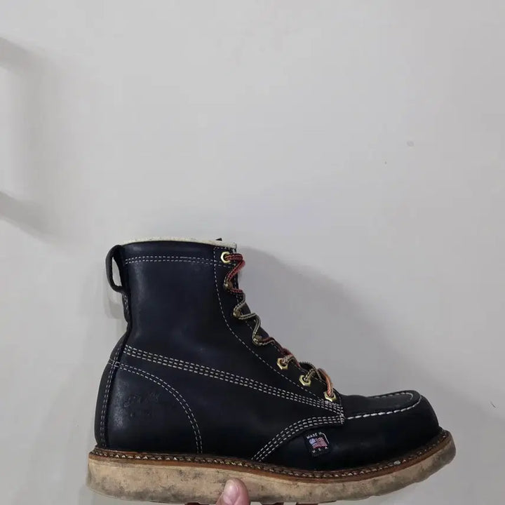 [BUNJANG] Thorogood 6-inch Moc Toe Walker Black Vibram Boots / [255] 쏘로굿 6인치 목토 워커 블랙 비브람