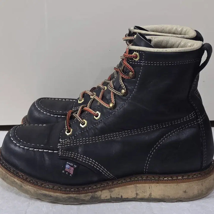 [BUNJANG] Thorogood 6-inch Moc Toe Walker Black Vibram Boots / [255] 쏘로굿 6인치 목토 워커 블랙 비브람