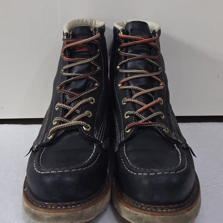 [BUNJANG] Thorogood 6-inch Moc Toe Walker Black Vibram Boots / [255] 쏘로굿 6인치 목토 워커 블랙 비브람