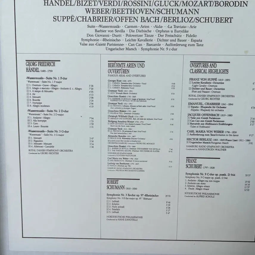 [BUNJANG] Various Artists Classical Music LP Set / Handel, Beethoven .... (5 LP, 독일반)