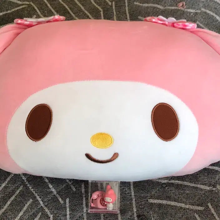[BUNJANG] Sanrio My Melody Face Cushion &amp; Beating Heart Phone Figure Set / 산리오 마이멜로디 얼굴쿠션&amp;콩닥콩닥 전화기 피규어 세트