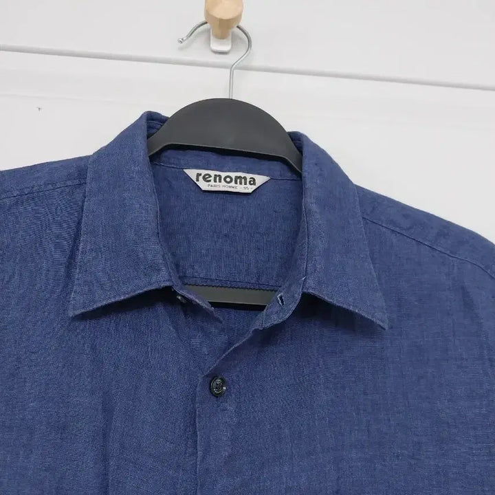 [BUNJANG] Renoma Linen Long Sleeve Shirt / 레노마 린넨 긴팔 셔츠 블루