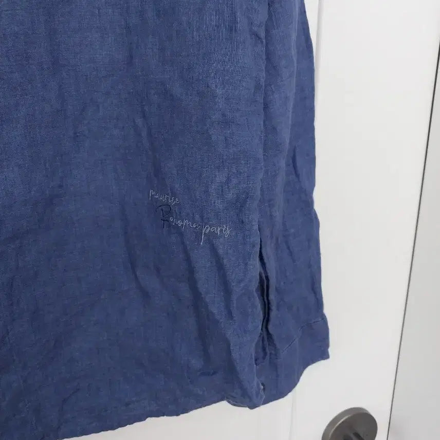 [BUNJANG] Renoma Linen Long Sleeve Shirt / 레노마 린넨 긴팔 셔츠 블루