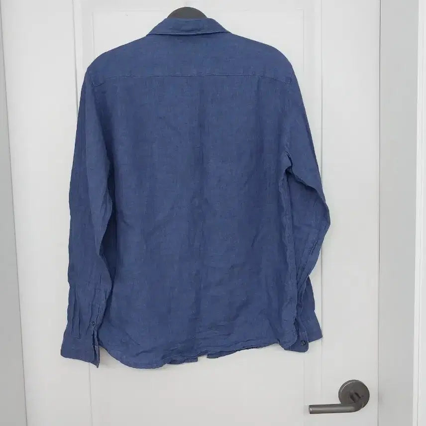 [BUNJANG] Renoma Linen Long Sleeve Shirt / 레노마 린넨 긴팔 셔츠 블루