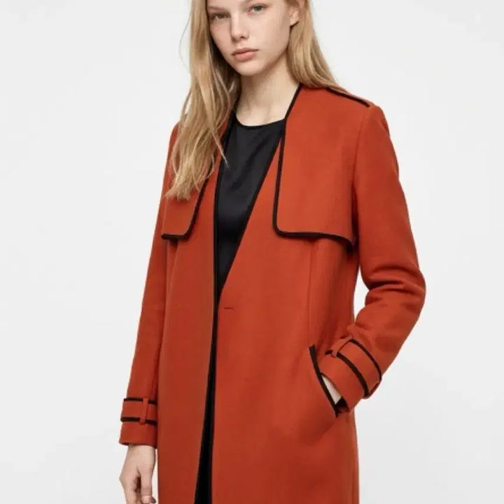[BUNJANG] Mojo S. Phine Black Line Long Coat / 여성55/ 모조에스핀 블랙라인 롱코트