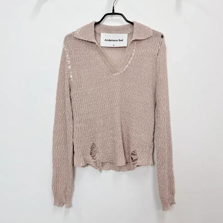 [BUNJANG] Andersson Bell Erica Linen Knit Top / 앤더슨벨 에리카 데미지 린넨 니트