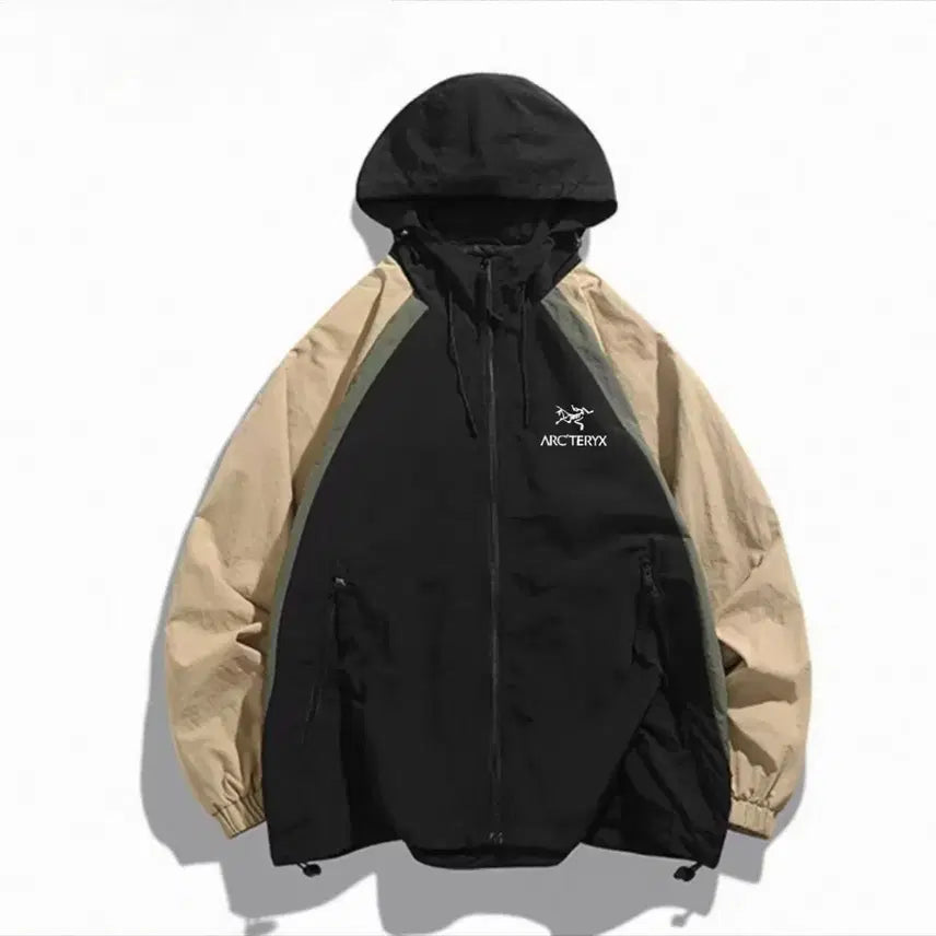 [BUNJANG] Embroidered Logo Oversized Raglan Hoodie Windbreaker Jacket / 자수로고 오버핏 나그랑 후디 바람막이 점퍼