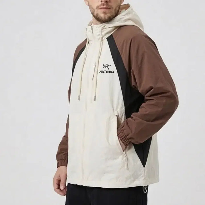 [BUNJANG] Embroidered Logo Oversized Raglan Hoodie Windbreaker Jacket / 자수로고 오버핏 나그랑 후디 바람막이 점퍼