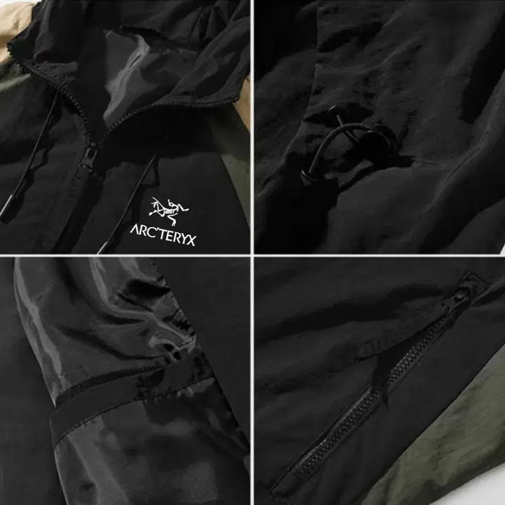 [BUNJANG] Embroidered Logo Oversized Raglan Hoodie Windbreaker Jacket / 자수로고 오버핏 나그랑 후디 바람막이 점퍼
