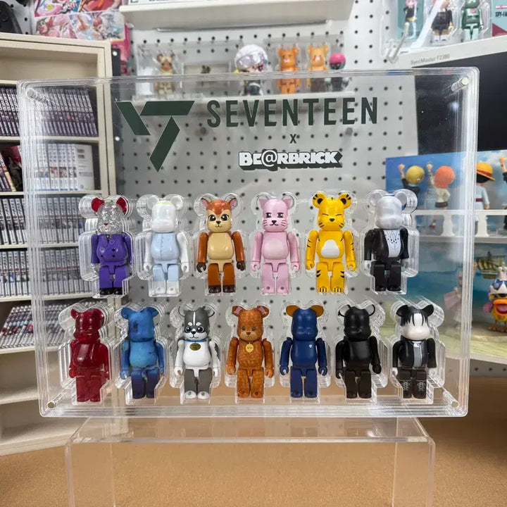 [BUNJANG] SEVENTEEN Bearbrick 13-Cube Acrylic Showcase / 세븐틴 베어브릭 13구 아크릴쇼케이스 로고상단형