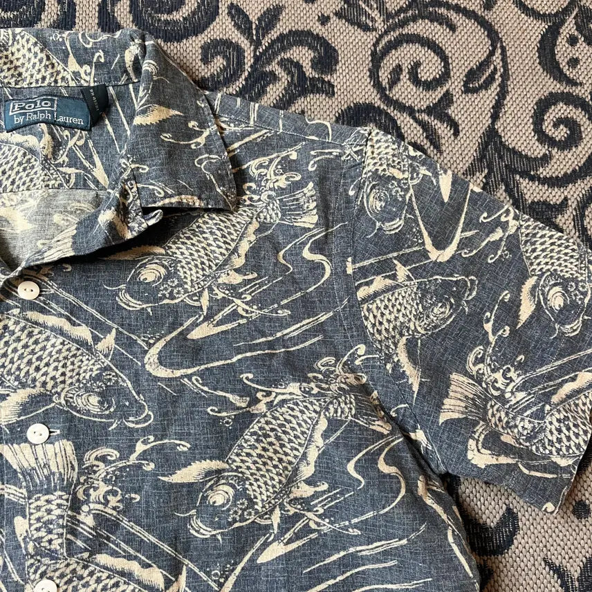 [BUNJANG] Polo 잉어 Hawaiian Shirt / S 폴로 잉어 하와이안 셔츠/W2628