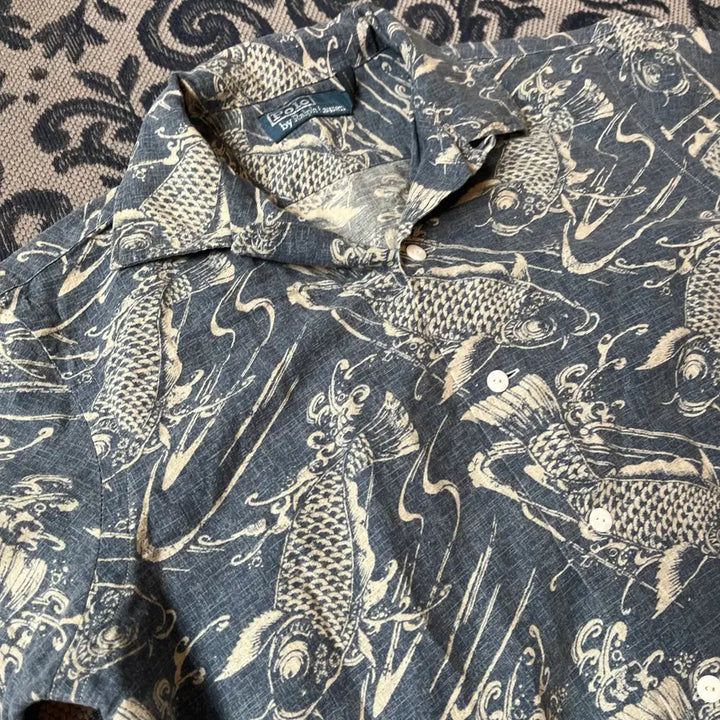 [BUNJANG] Polo 잉어 Hawaiian Shirt / S 폴로 잉어 하와이안 셔츠/W2628