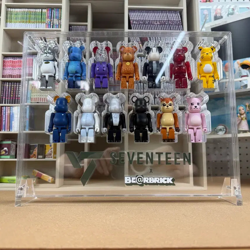 [BUNJANG] Seventeen Bearbrick 13-Cube Acrylic Showcase / 세븐틴 베어브릭 13구 아크릴 쇼케이스 로고 하단형