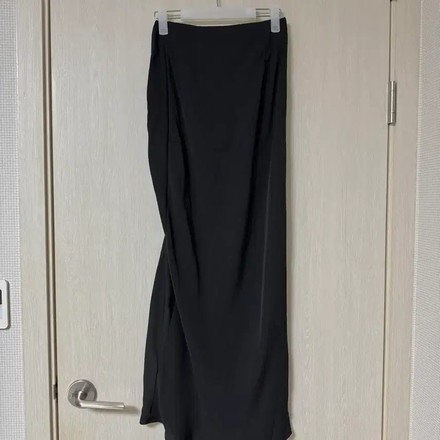 [BUNJANG] Luh A17H Black Shirring Long Skirt Set / 루흐 a17h 블랙 셔링 롱 스커트 S + 가죽벨트 세트