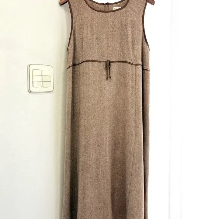 [BUNJANG] JPN Brown Herringbone Vocasi Classic Dress / 브라운 헤링본 보카시 클래식 원피스  JPN