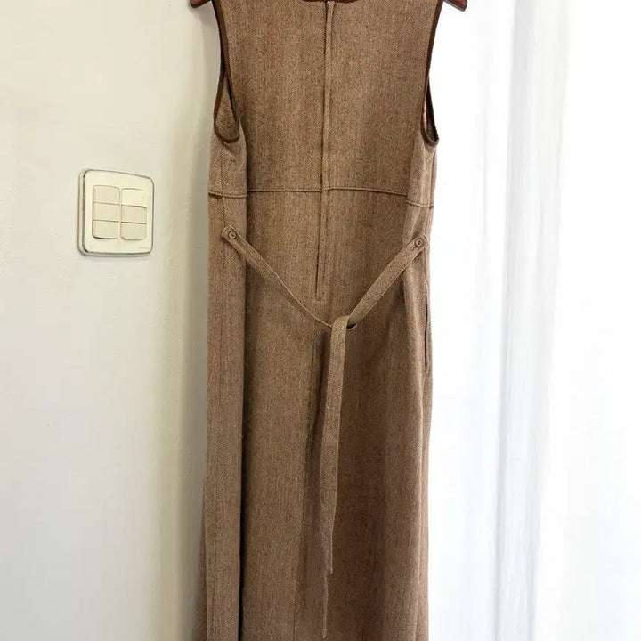[BUNJANG] JPN Brown Herringbone Vocasi Classic Dress / 브라운 헤링본 보카시 클래식 원피스  JPN