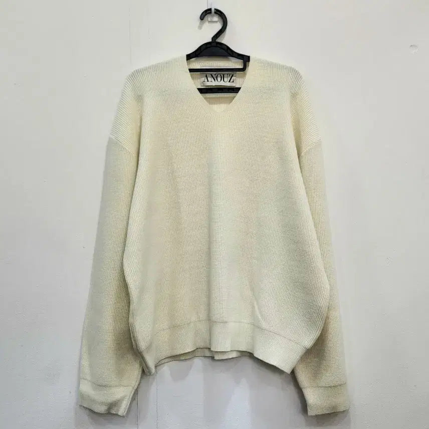 [BUNJANG] Anouz V-Neck Relaxed Fit Knit Ivory Men&