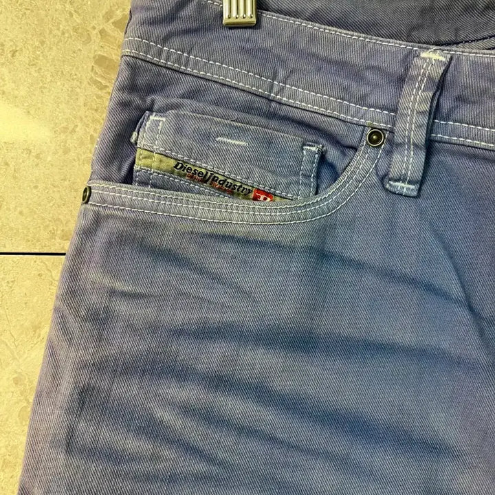 [BUNJANG] Diesel Washed Denim Jeans Purple / 디젤 워싱 데님 청바지 퍼플