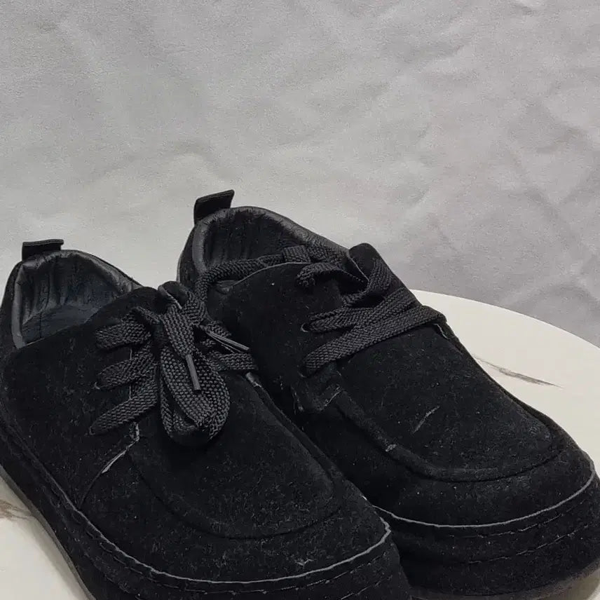[BUNJANG] Black Suede Loafer Flats / 214. 블랙 스웨이드 로퍼 단화