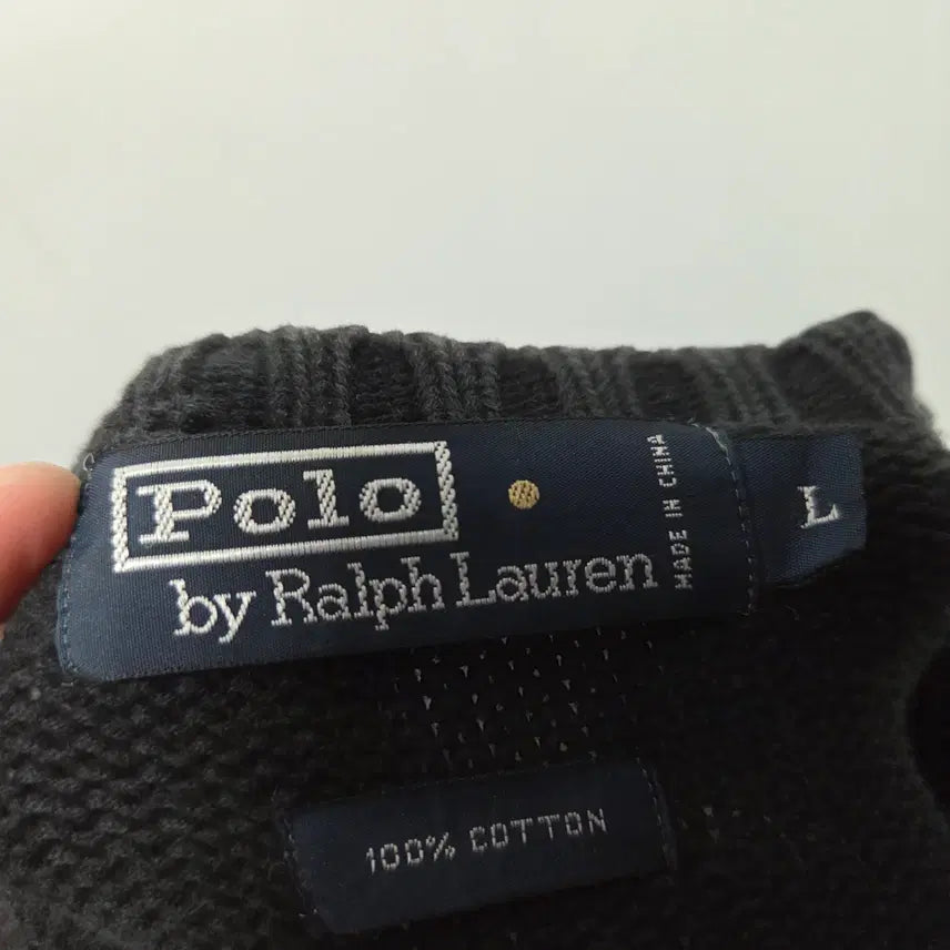 [BUNJANG] Polo Ralph Lauren Black Pony Logo Sweater L / 폴로랄프로렌 블랙 포니로고 스웨터 L 26031313