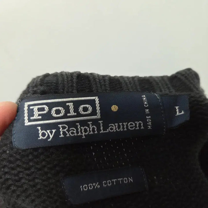 [BUNJANG] Polo Ralph Lauren Black Pony Logo Sweater L / 폴로랄프로렌 블랙 포니로고 스웨터 L 26031313