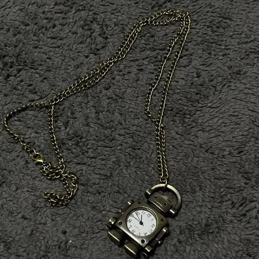 [BUNJANG] Robot Watch Necklace Keychain / [새상품] 로봇시계목걸이 키링 열쇠고리