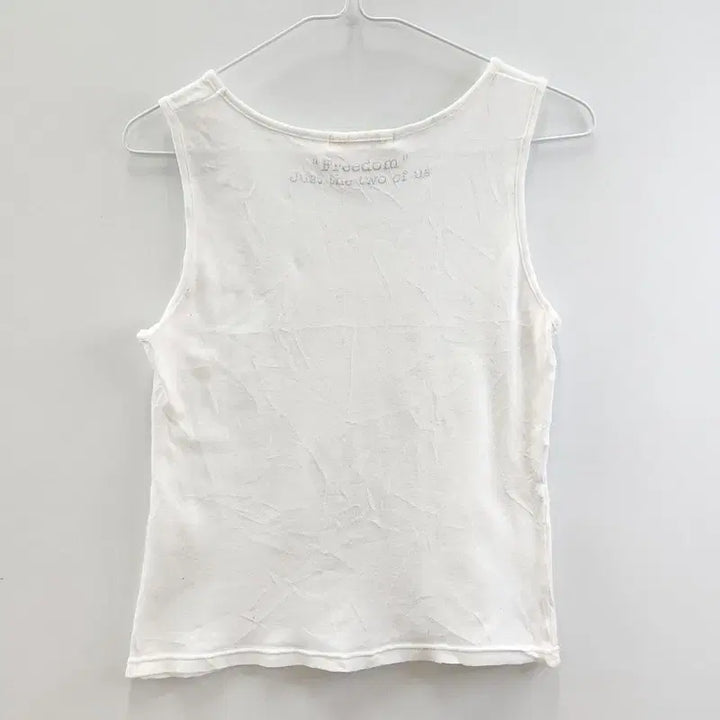 [BUNJANG] Vintage Y2K Gals Punk Metallic Lettering Sleeveless Top / 빈티지 Y2K 갸루 펑크 메탈릭 레터링 슬리브리스