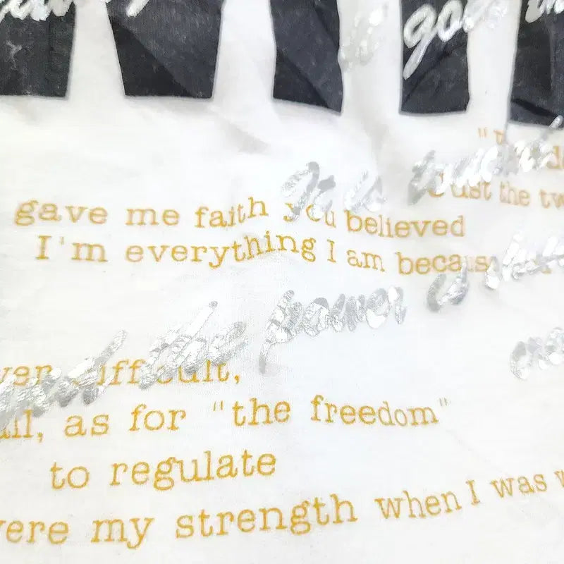[BUNJANG] Vintage Y2K Gals Punk Metallic Lettering Sleeveless Top / 빈티지 Y2K 갸루 펑크 메탈릭 레터링 슬리브리스
