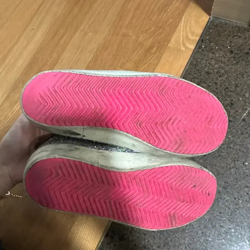 [BUNJANG] Golden Goose Glitter Pink Tab Sneakers / 골든구스 글리터 핑크탭 스니커즈
