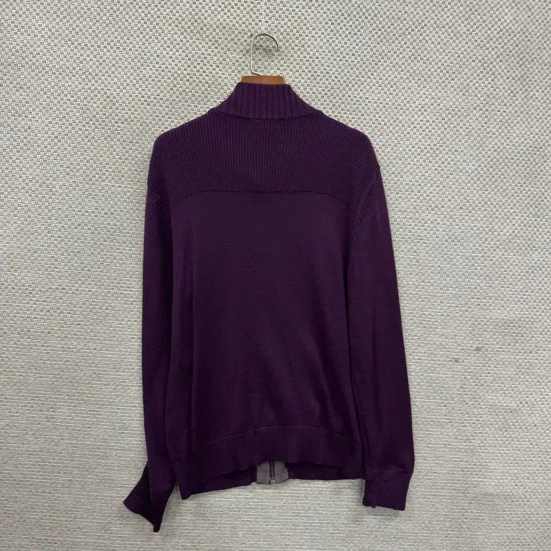 [BUNJANG] Hazzys Wool Knit Zip-up Cardigan / 헤지스 자수로고 울 니트 집업 가디건 95 A07424