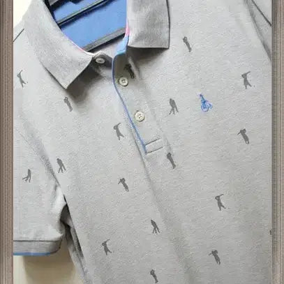 [SOLD OUT] 빈폴 골프 정품 멀티무늬 면카라티 택100