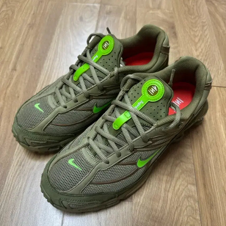 [BUNJANG] Nike x Supreme Shox Ride 2 SP Neutral Olive Sneakers / 나이키 x 슈프림 샥스 라이드 2 SP 뉴트럴 올리브
