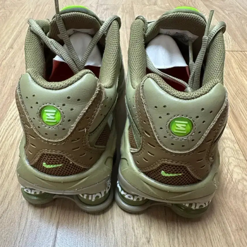 [BUNJANG] Nike x Supreme Shox Ride 2 SP Neutral Olive Sneakers / 나이키 x 슈프림 샥스 라이드 2 SP 뉴트럴 올리브