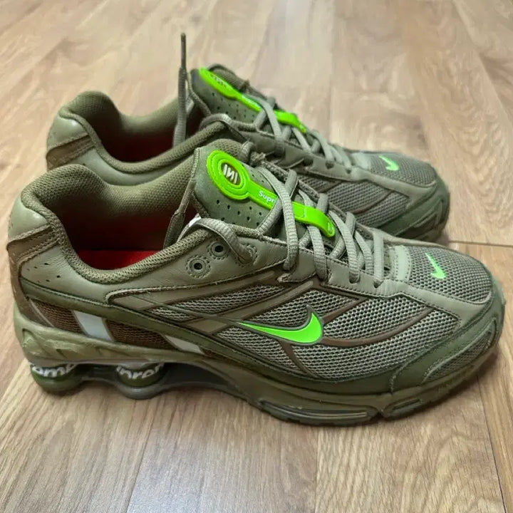 [BUNJANG] Nike x Supreme Shox Ride 2 SP Neutral Olive Sneakers / 나이키 x 슈프림 샥스 라이드 2 SP 뉴트럴 올리브