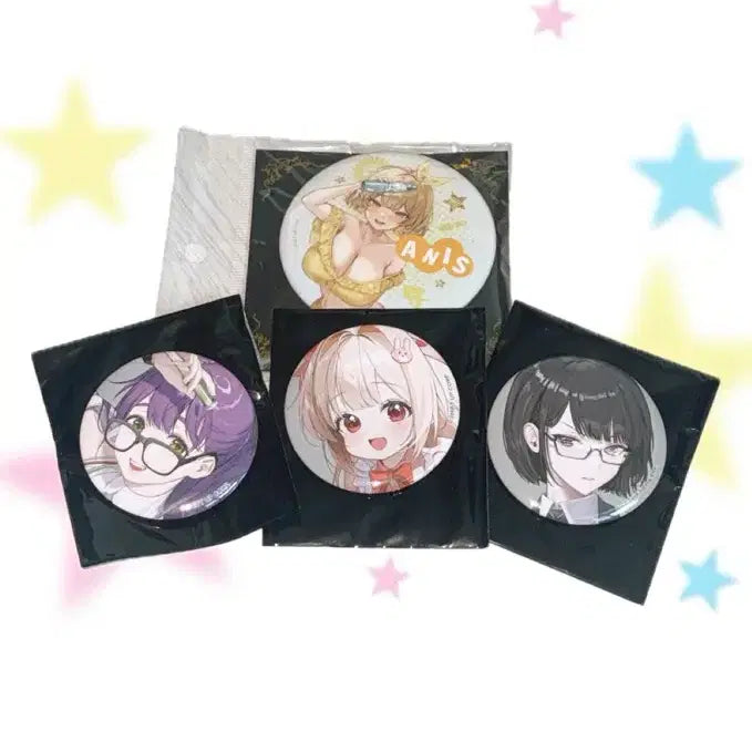 [BUNJANG] NIKKE Anis Ether Crust Mana Can Badges Bundle Set / (판매) 니케 캔뱃지 일괄 4종 아니스 에테르 크러스트 마나