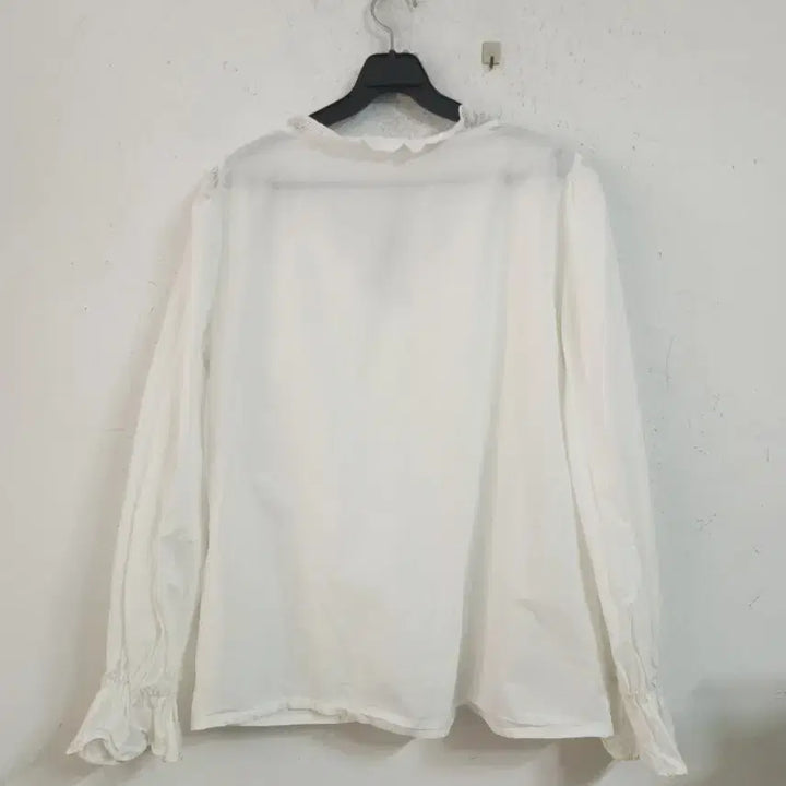 [BUNJANG] White Lace Blouse Long Sleeve Shirt / 화이트 레이스 블라우스 긴팔 셔츠66