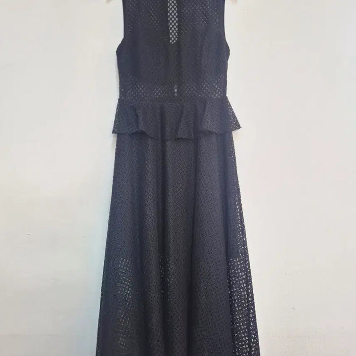 [BUNJANG] Sandro Black Mesh Cutout Sleeveless Dress Size 1 / 산드로 메쉬 컷아웃 슬리브리스 드레스 1사이즈