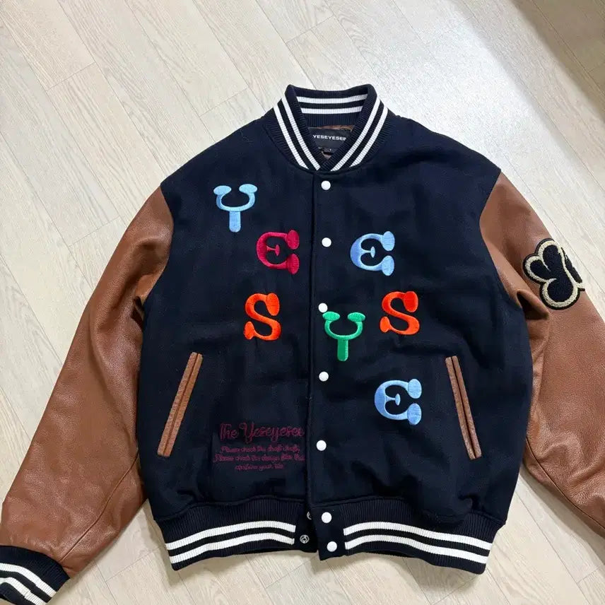 [BUNJANG] YesEyeSee Varsity Jacket L / 예스아이씨 바시티자켓 L
