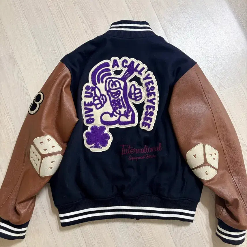 [BUNJANG] YesEyeSee Varsity Jacket L / 예스아이씨 바시티자켓 L