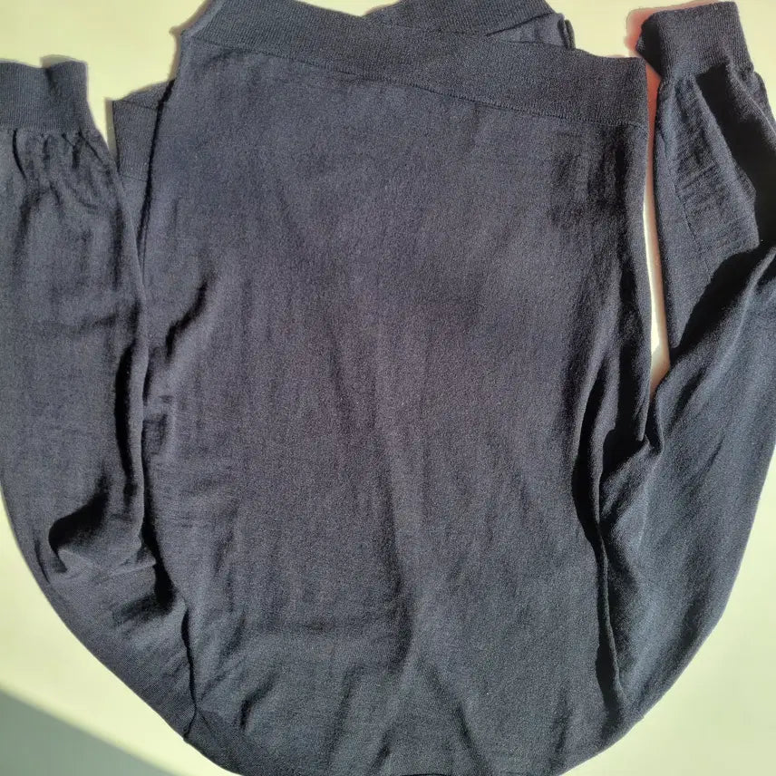 [BUNJANG] Comme des Garcons Shirt Lacoste Asymmetrical Wool Cardigan Navy L / 꼼데가르송 셔츠라인 라코스테 콜라보 비대칭 울 가디건 네이비 L