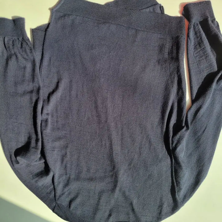 [BUNJANG] Comme des Garcons Shirt Lacoste Asymmetrical Wool Cardigan Navy L / 꼼데가르송 셔츠라인 라코스테 콜라보 비대칭 울 가디건 네이비 L