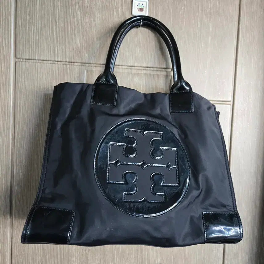 [BUNJANG] Tory Burch Black Logo Tote Bag / 토리버치 블랙 로고 토트백