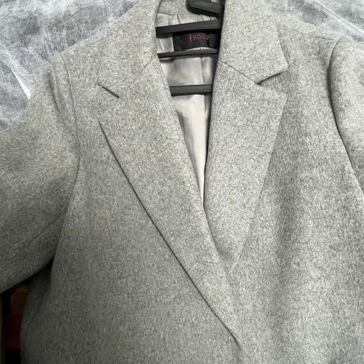 [BUNJANG] Soup Gray Wool Long Coat / soup 숩 그레이 회색 울 롱코트