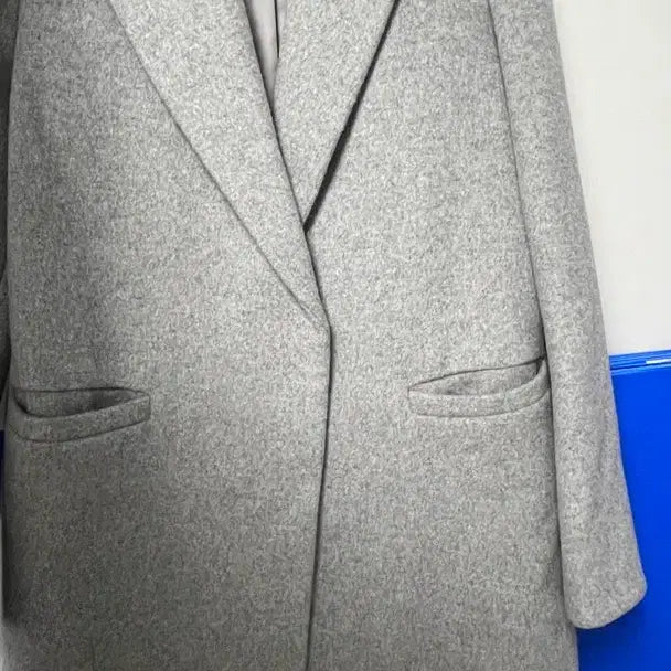 [BUNJANG] Soup Gray Wool Long Coat / soup 숩 그레이 회색 울 롱코트