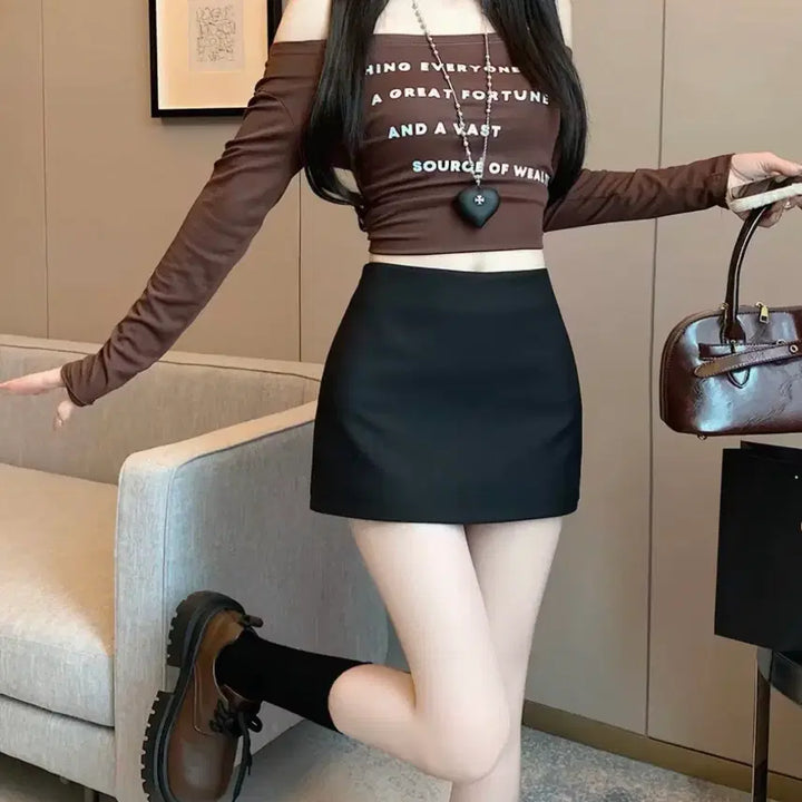 [BUNJANG] Black Mini Skirt / 블랙 미니 스커트