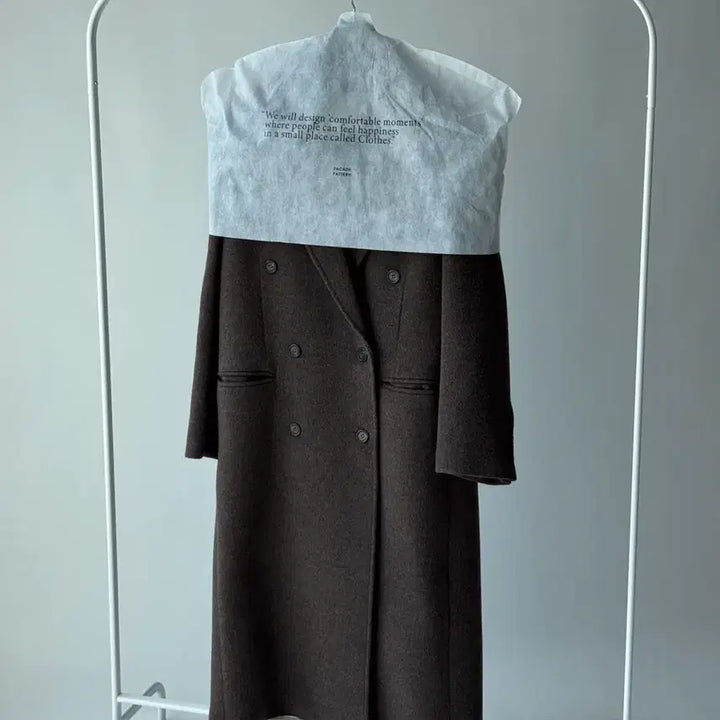 [BUNJANG] Facade Pattern Cashmere Double Coat Brown S / 파사드패턴 캐시미어 더블코트 브라운 S사이즈