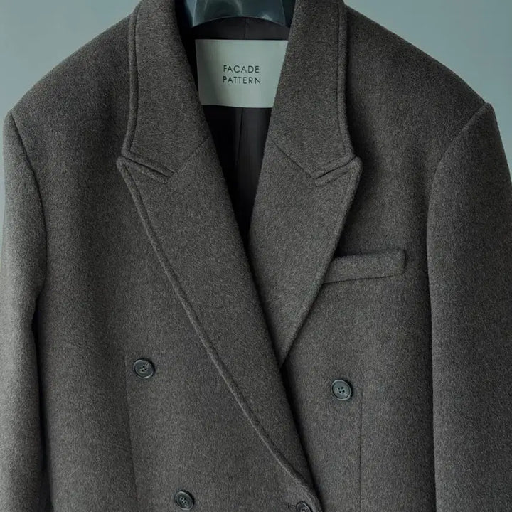 [BUNJANG] Facade Pattern Cashmere Double Coat Brown S / 파사드패턴 캐시미어 더블코트 브라운 S사이즈