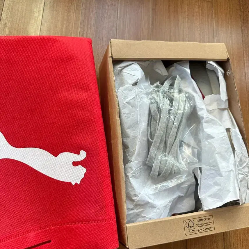 [BUNJANG] Puma Suede Mid Vintage Sneakers Grey/Red Leather / 푸마 스웨이드 미드 운동화 회색/빨강 가죽 빈티지 스피드캣