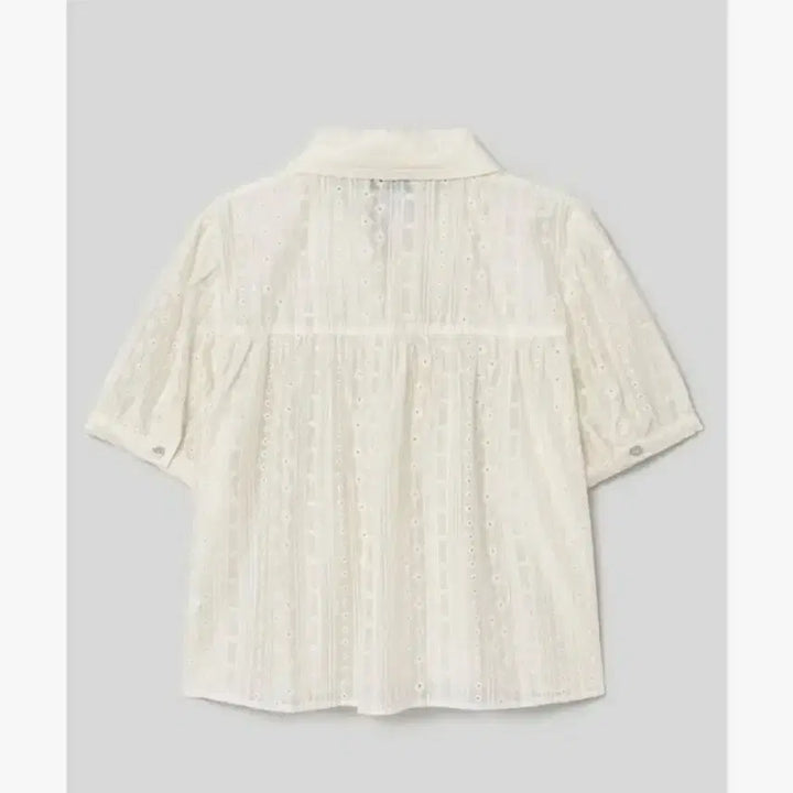 [BUNJANG] 8 Seconds Punched Embroidery Short Sleeve Blouse / 에잇세컨즈 펀칭 자수 반팔 블라우스