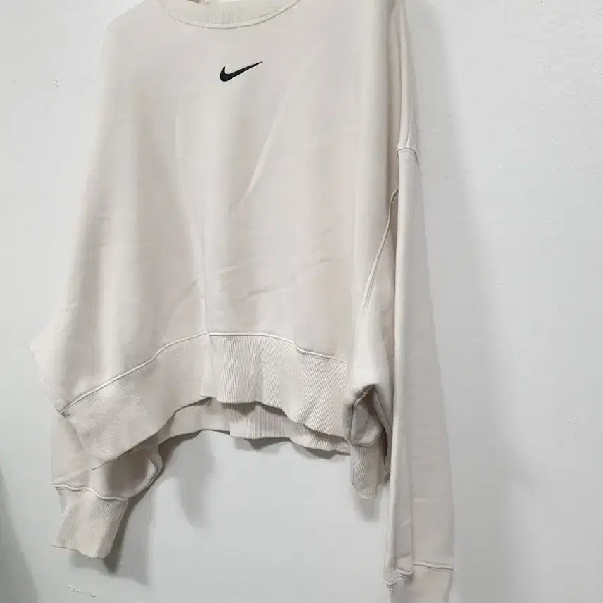 [BUNJANG] Nike Phoenix Fleece Crewneck Sweatshirt (White) - Size M / 나이키 흰색 피닉스 플리스 크루넥 기모 M사이즈